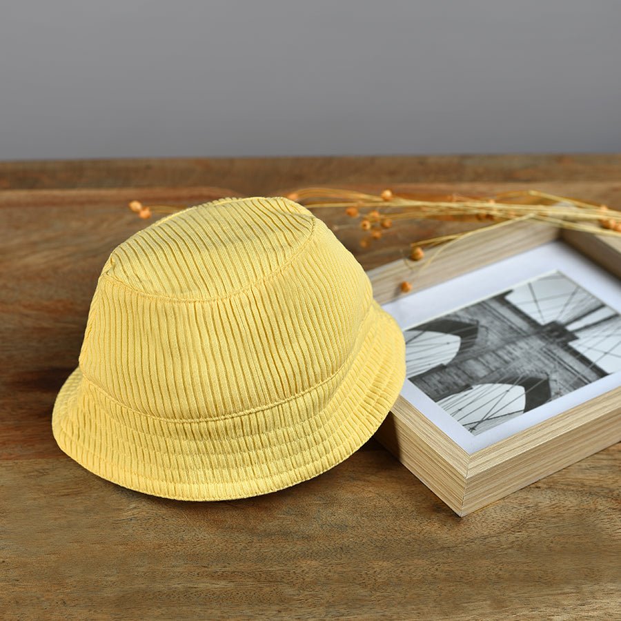 Bloom Solid Yellow Bucket Hat Hat 1