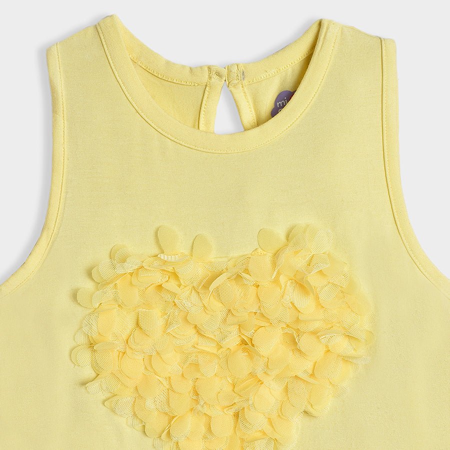 Bloom Yellow Solid Vest for Girl Vest 4