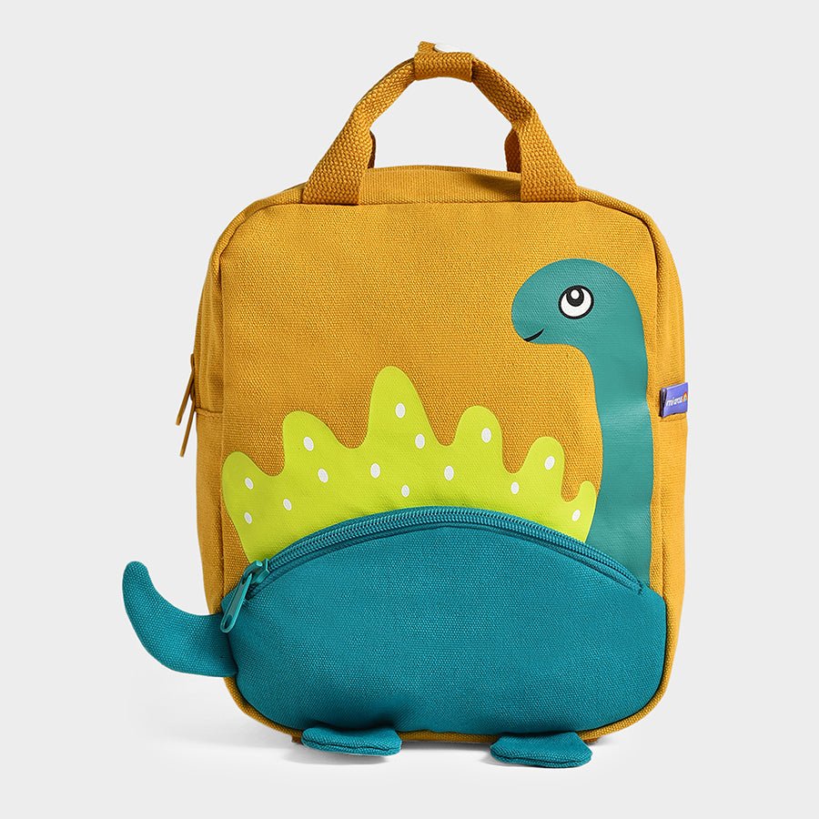 Dinomite Mustard Woven Backpack for Kids School Bag 3