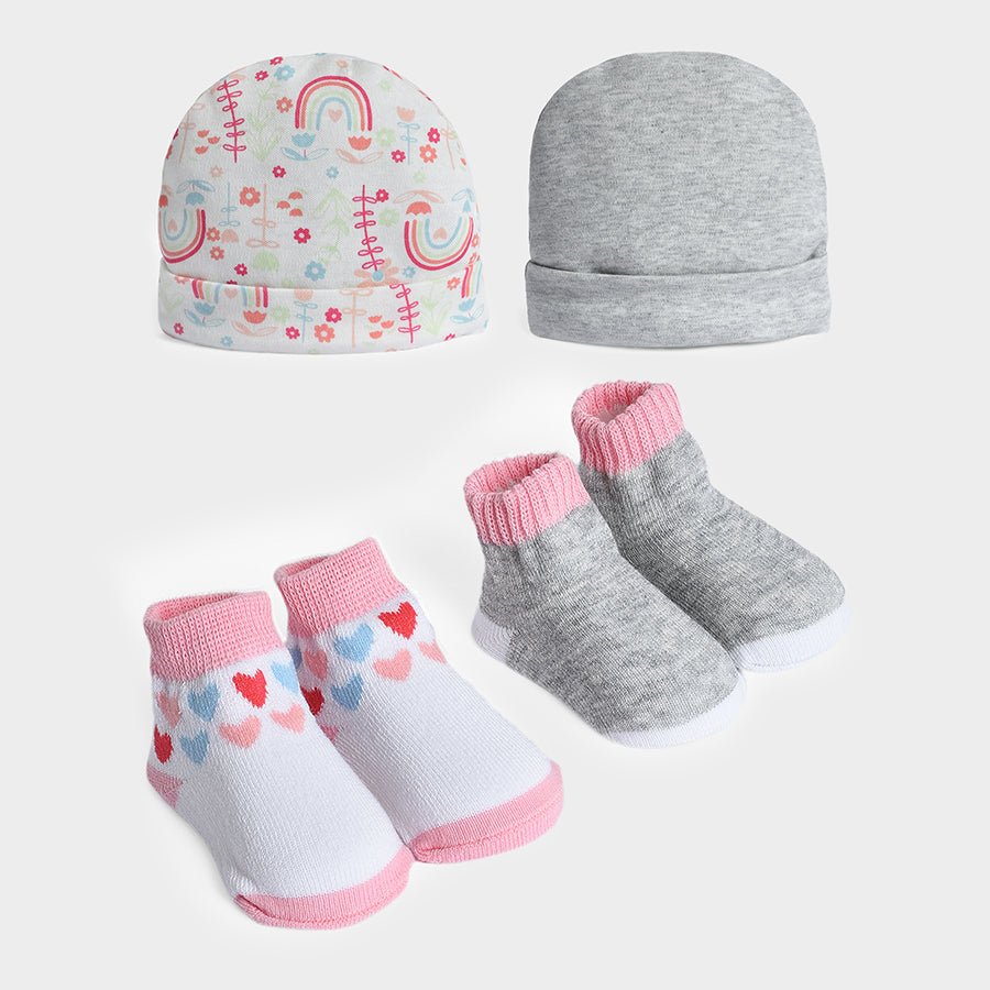 Luxe Bloom Knitted Cap & Socks Pack of 2 Cap 1