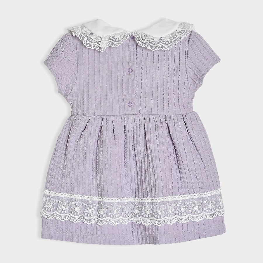 Luxe Bow details Dress with Headband Purple Dress 3