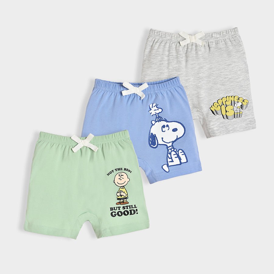 Peanuts™ Snoopy Lycra Shorts Pack of 3 Shorts 1