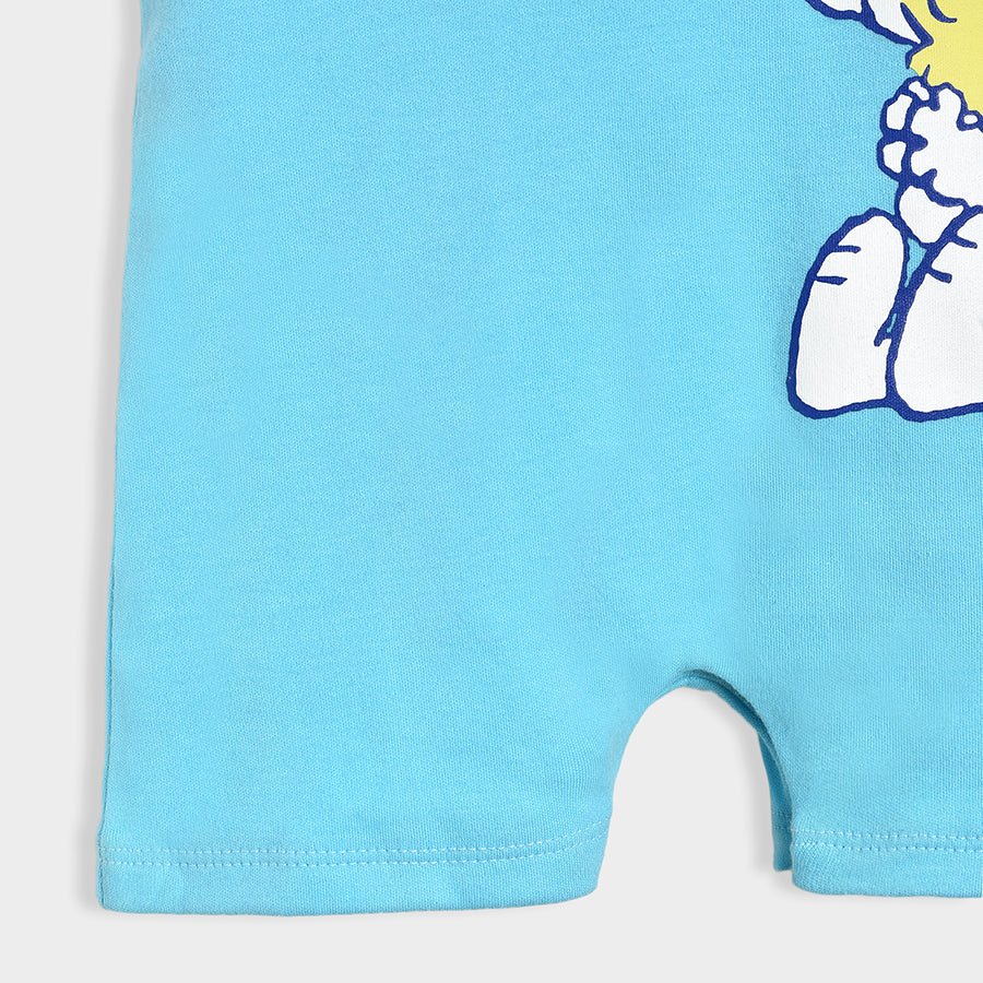 Peanuts™ Snoopy Printed Blue T-shirt & Dungaree Set Clothing Set 9