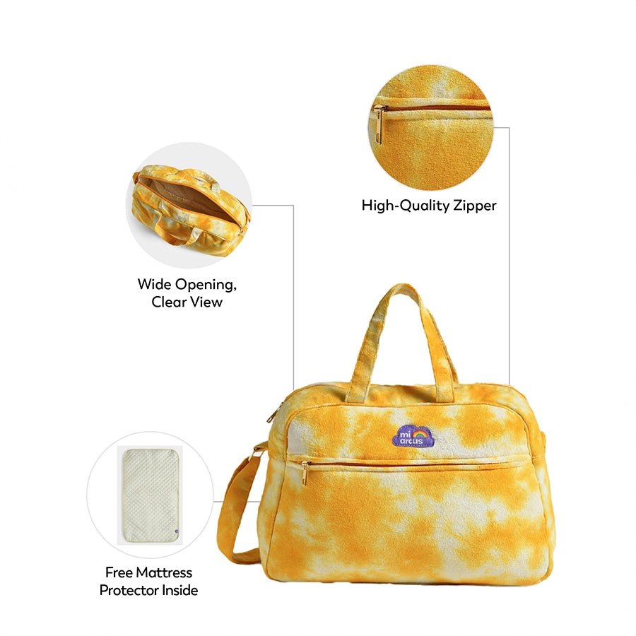 Playful Unisex Terry Diaper Bag Yellow 14
