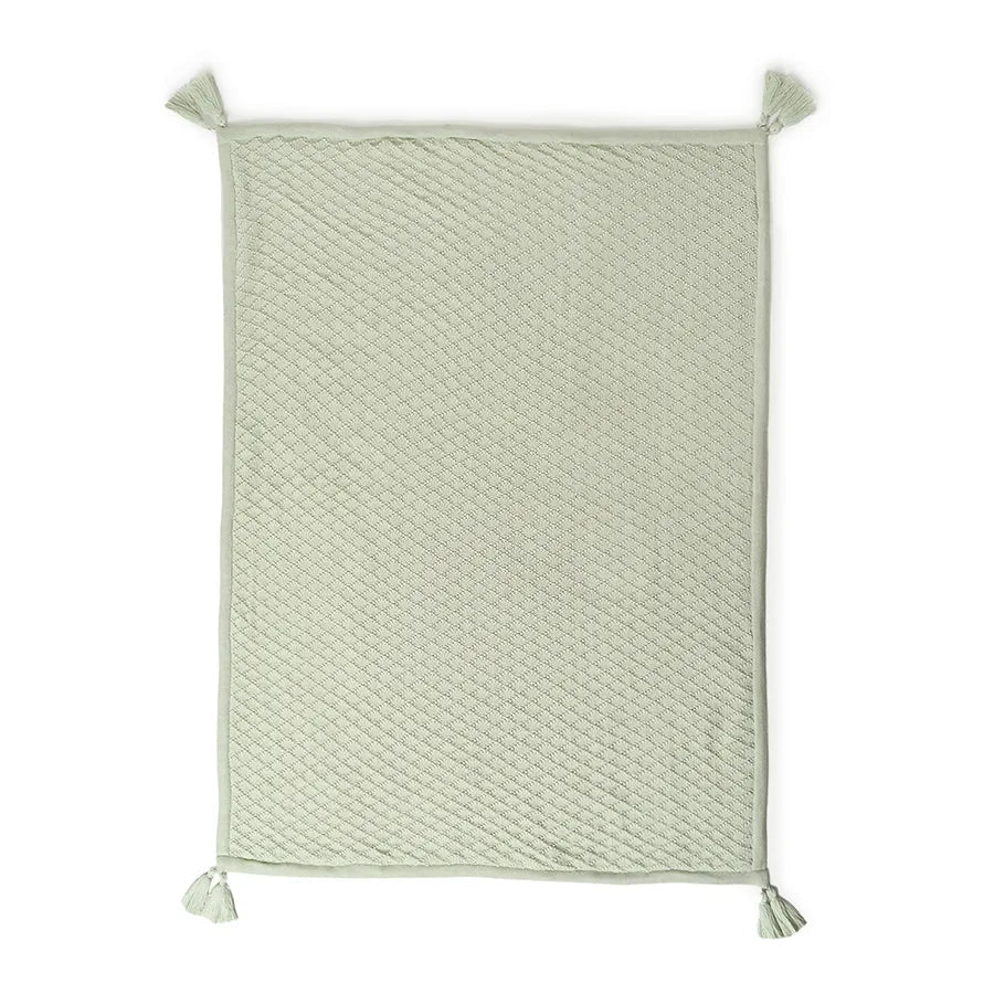 Aqua Knitted Blanket Blanket 2