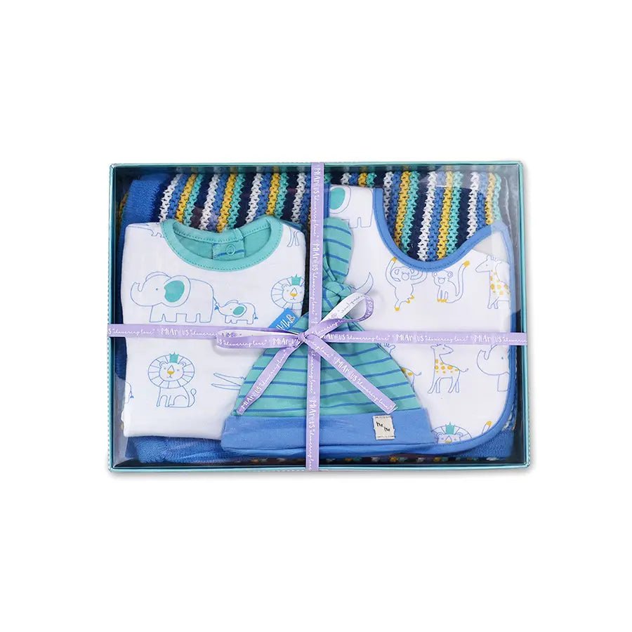 Baby Boy Pearl Knitted Gift Set- Safari Gift Set 11