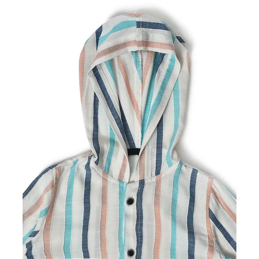 Boys Striped Hoodie Shirt & Tee Set Shirt 5
