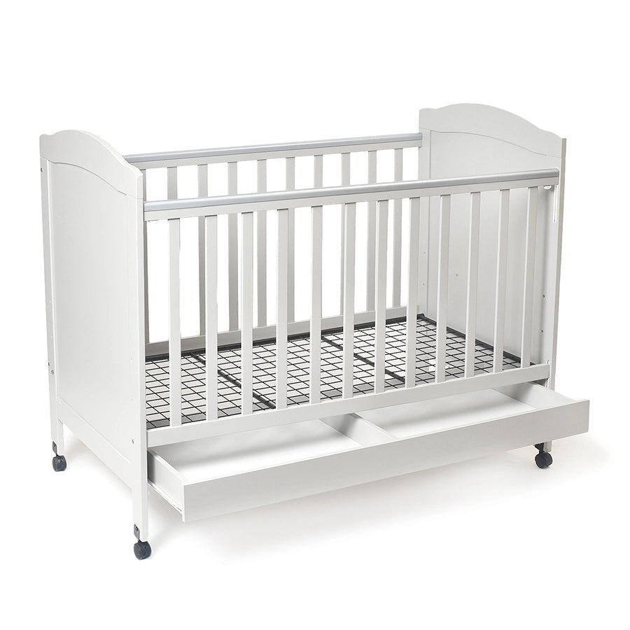 Cuddle Light Grey Rubber Wood Cot Baby Furniture 2