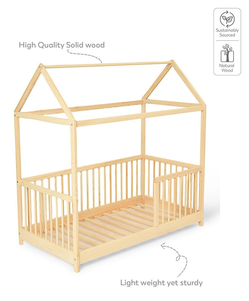 Cuddle Montessori Activity Bed Natural Wood Baby Furniture 7