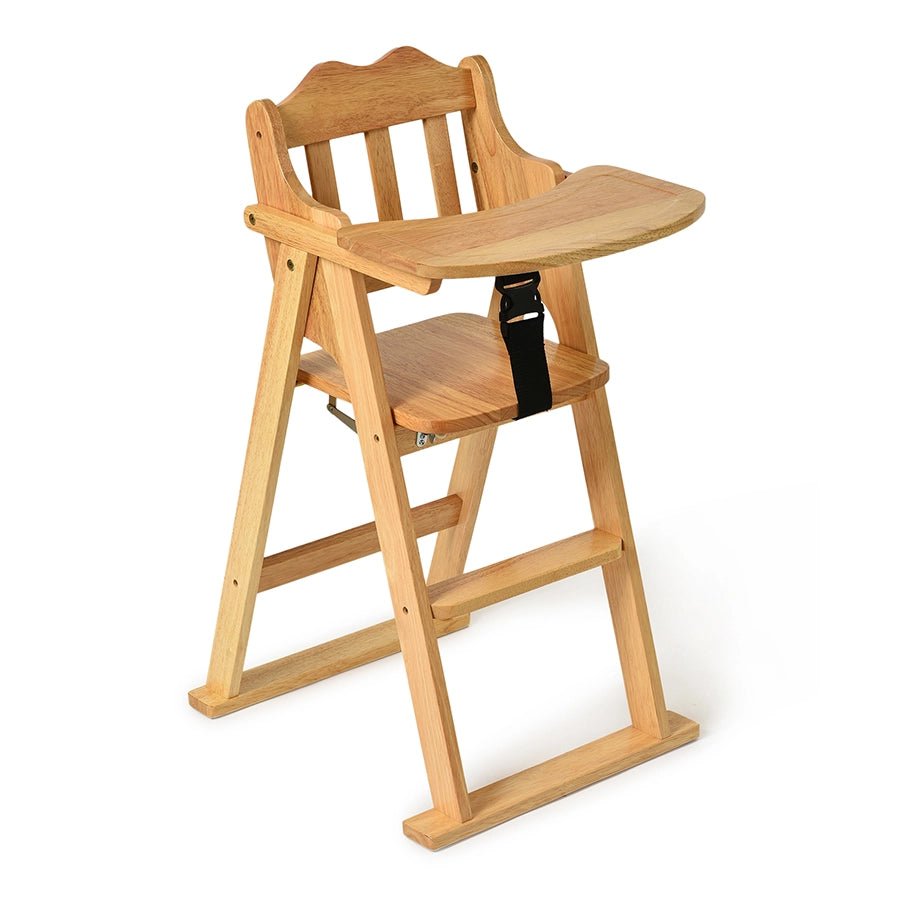 Cuddle Rubber Wood Brown High Chair Baby Furniture 1