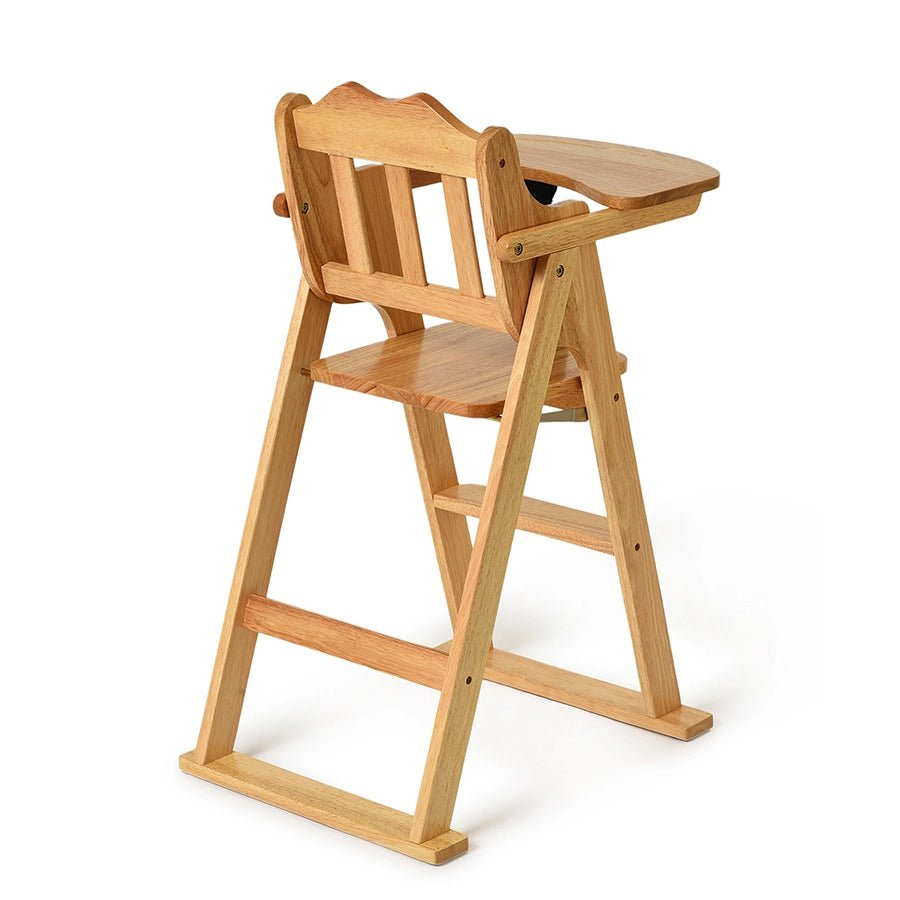 Cuddle Rubber Wood Brown High Chair Baby Furniture 6