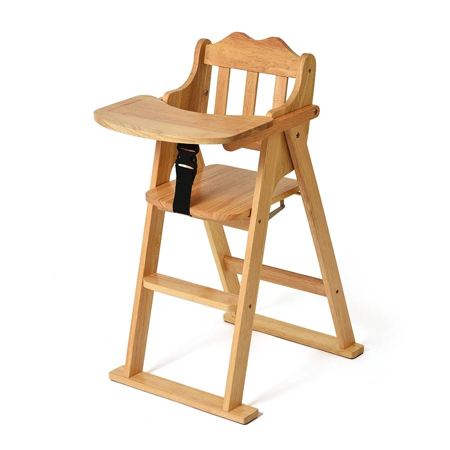 Cuddle Rubber Wood Brown High Chair Baby Furniture 2