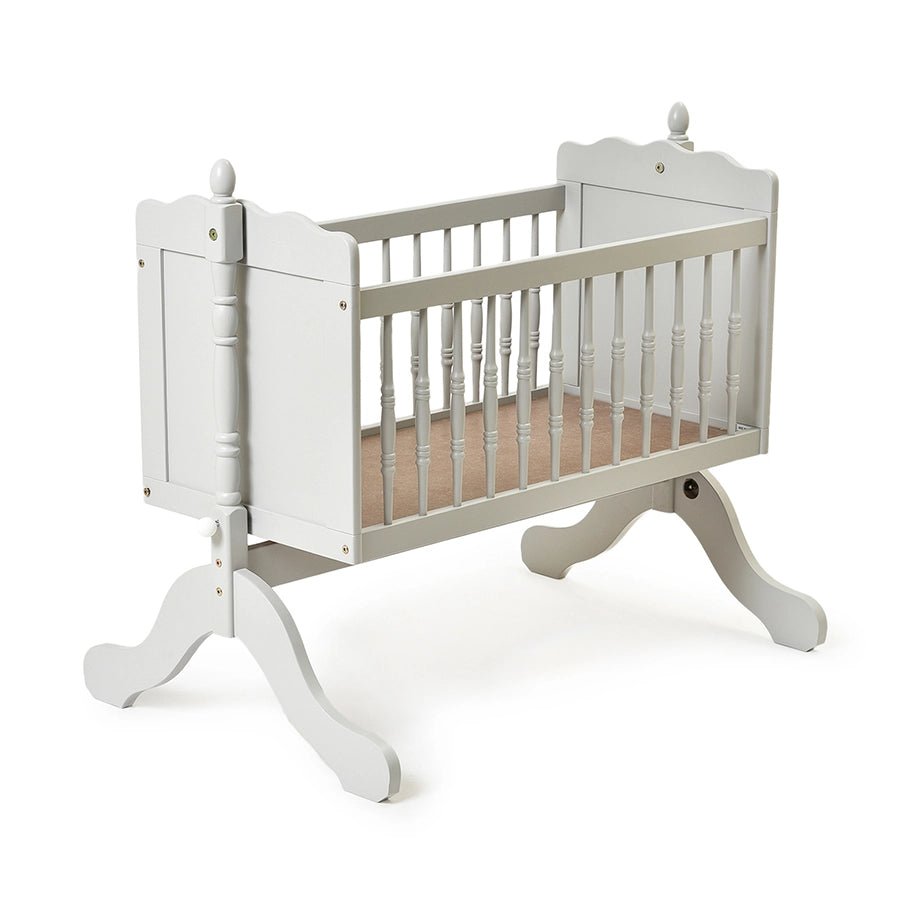 Cuddle Rubber Wood Light Grey Cradle Baby Furniture 2