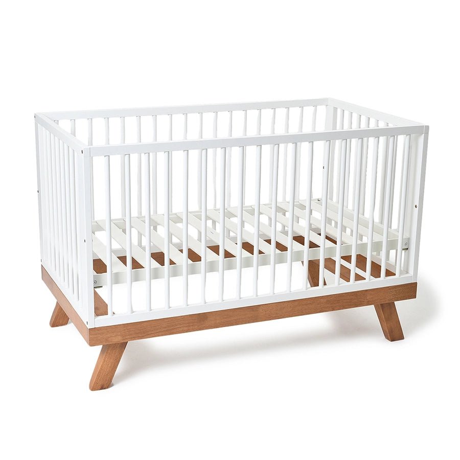 Cuddle Rubber Wood White Cot Baby Furniture 3