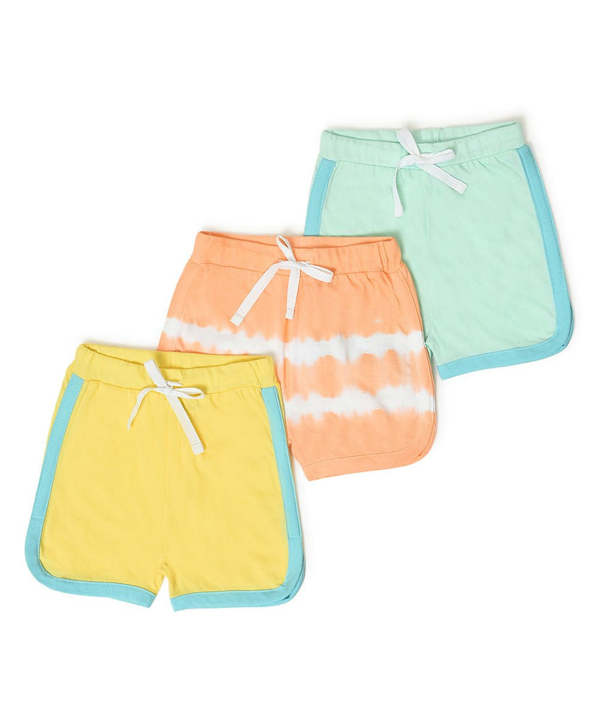 Kids Tie & Dyed Shorts (Pack of 3) Shorts 1