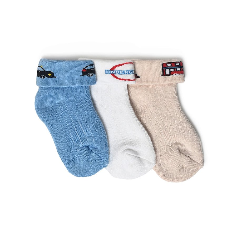 Misty Ankle Length Terry Socks for Kids Pack of 3 Socks 4