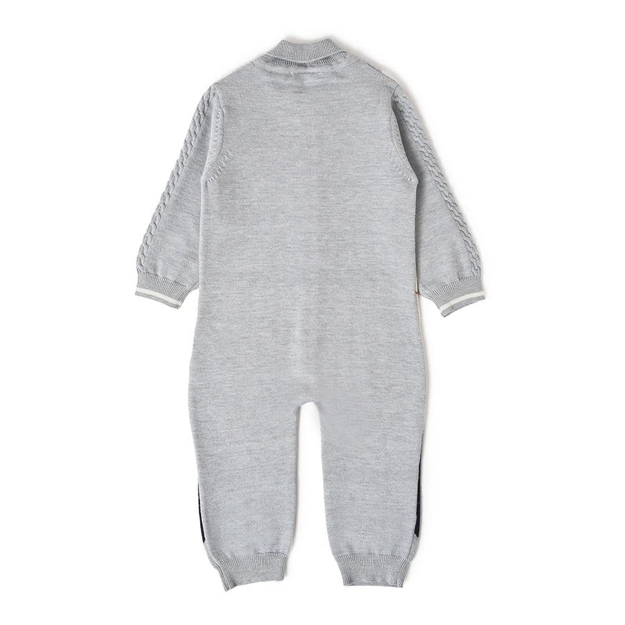 Misty Grey Knitted Sleep Suit Sleepsuit 2