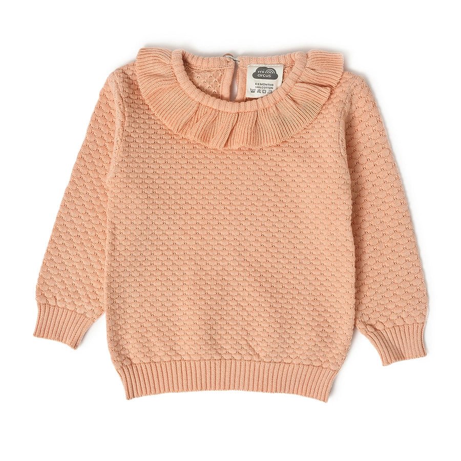 Misty Knitted Peach Jumper Set with Booties Clothing Set 2