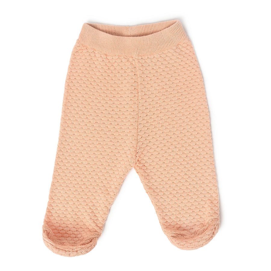 Misty Knitted Peach Jumper Set with Booties Clothing Set 11