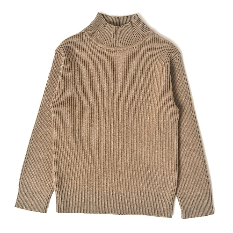 Misty Knitted Thermal Brown Top with Turtle Neck Thermal Top 2