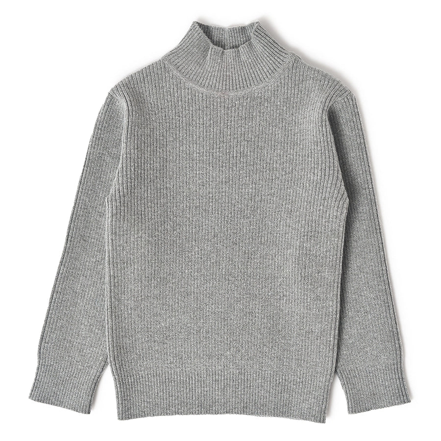 Misty Knitted Thermal Grey Top with Turtle Neck Thermal Top 2
