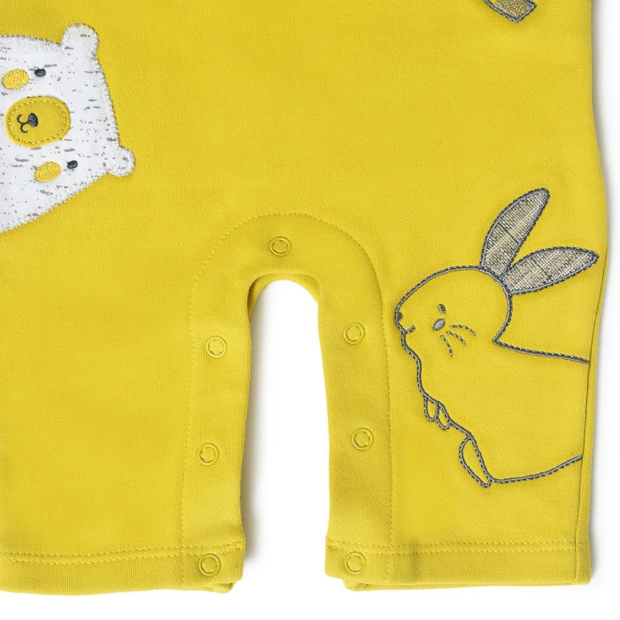 Misty Patch Work Yellow Dungaree Set Clothing Set 13