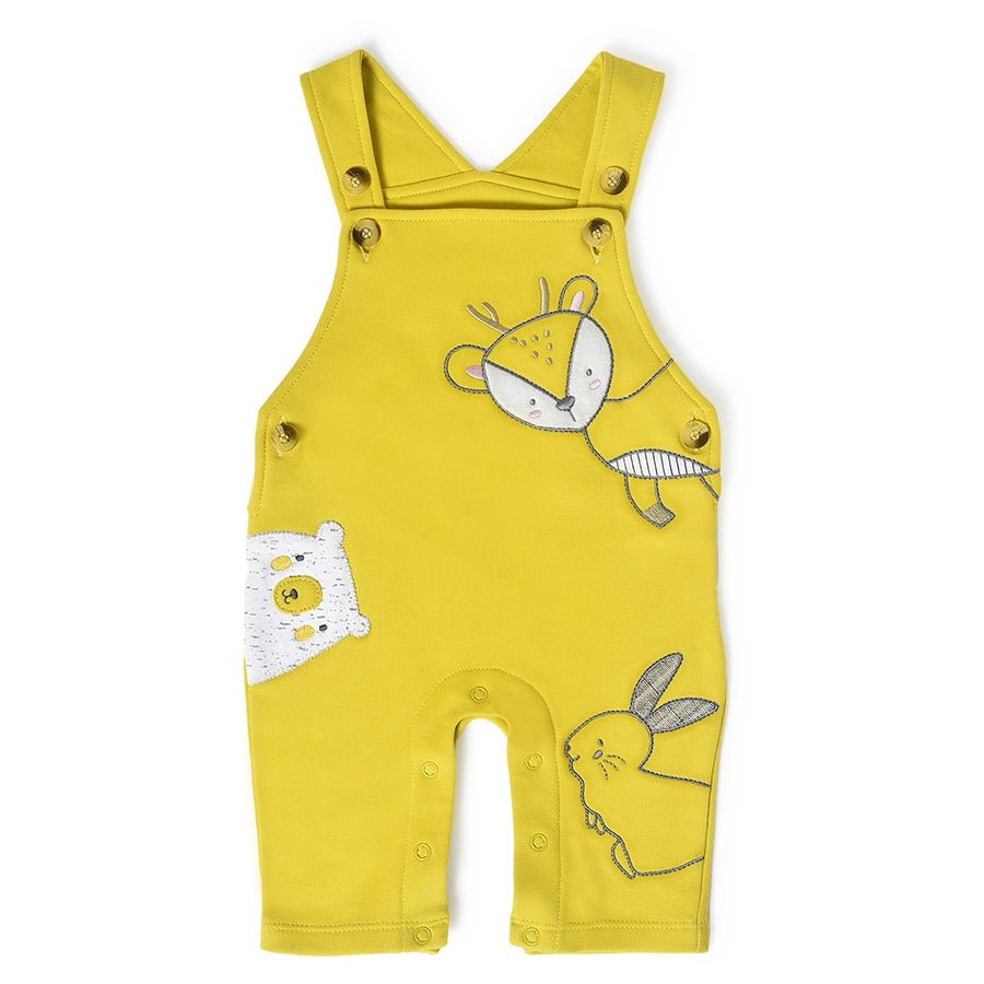 Misty Patch Work Yellow Dungaree Set Clothing Set 2
