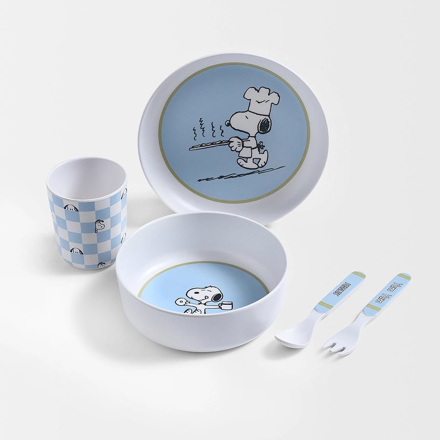 Peanuts Arctic Melamine Dinnerware Set for Kids(Pack of 5) Dinner Set 1