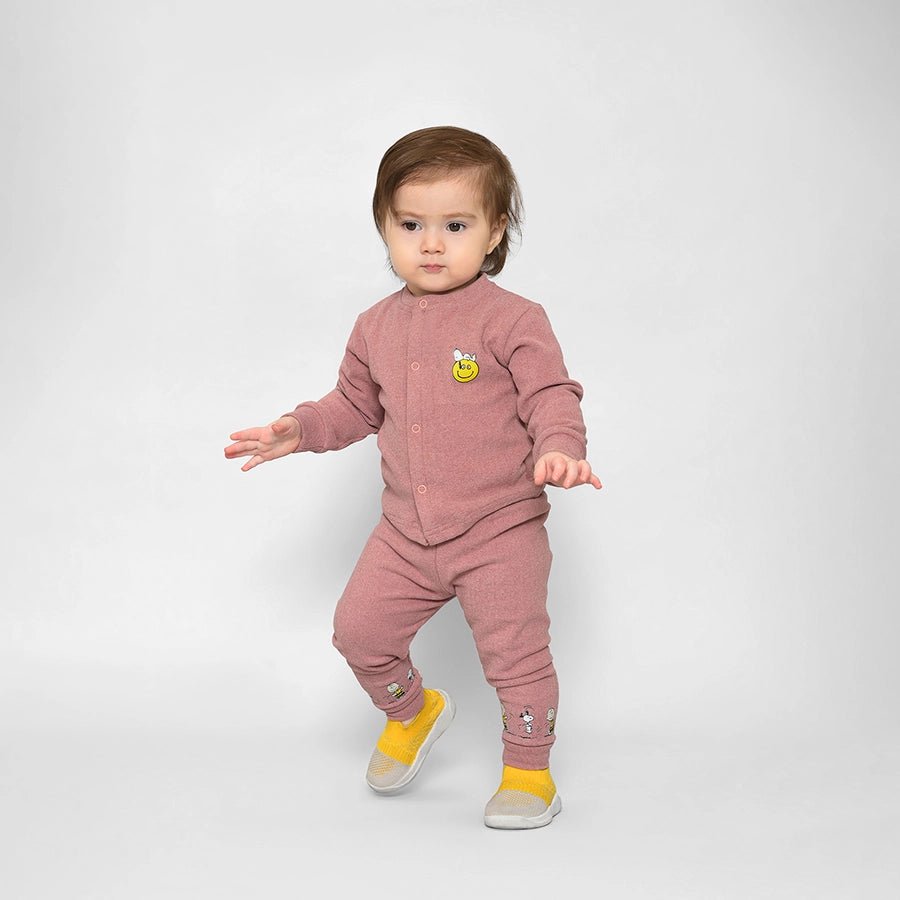 Peanuts Knitted Thermal T-shirt With Pajama Set Clothing Set 1