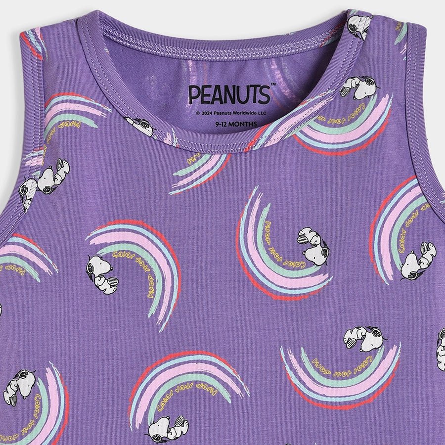 Peanuts Showy Lycra Multicolor Vest Pack of 3 Vest 7