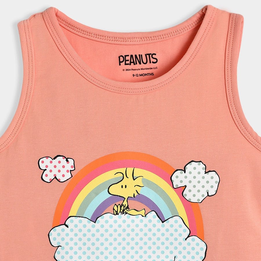 Peanuts Showy Lycra Multicolor Vest Pack of 3 Vest 10
