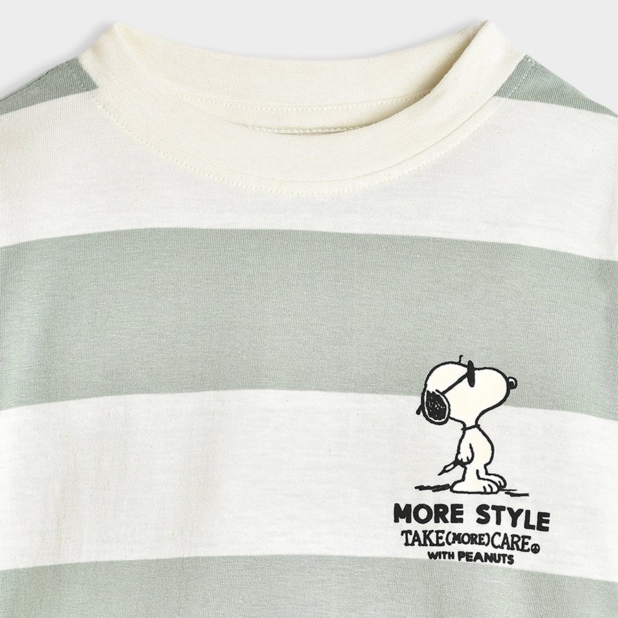 Peanuts™ Snoopy Striper Green T-shirt T-Shirt 4