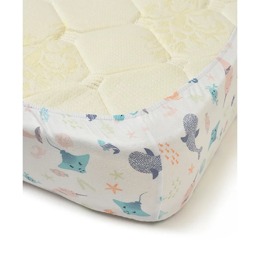 Printed Fitted Cot Sheet- Sea World Cot Sheet 4