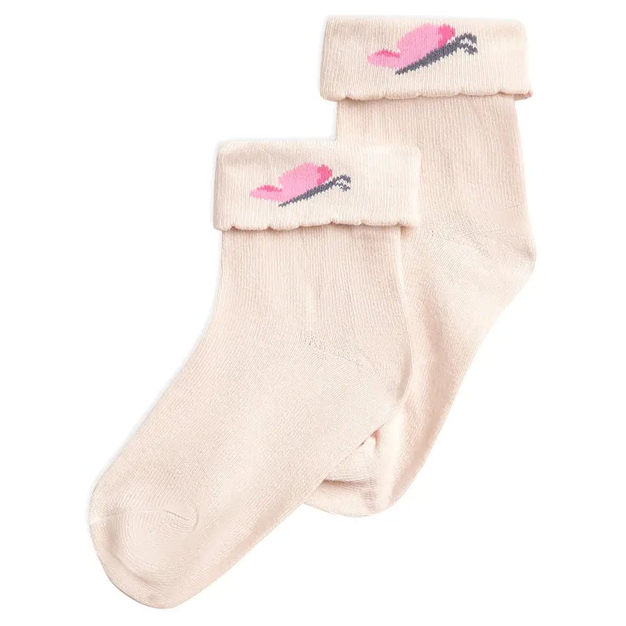 Spring Rib Baby Girl Mid Calf Socks Set of 3 Socks 3