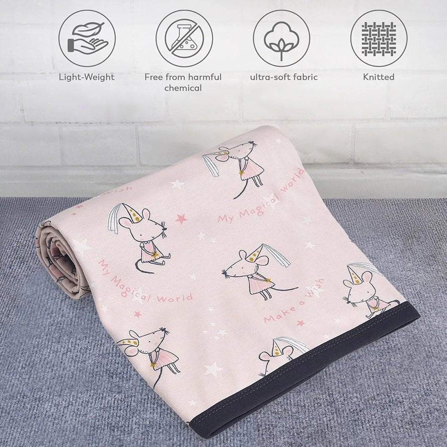 1Pk 100% Cotton Jersey Blanket Blanket 5