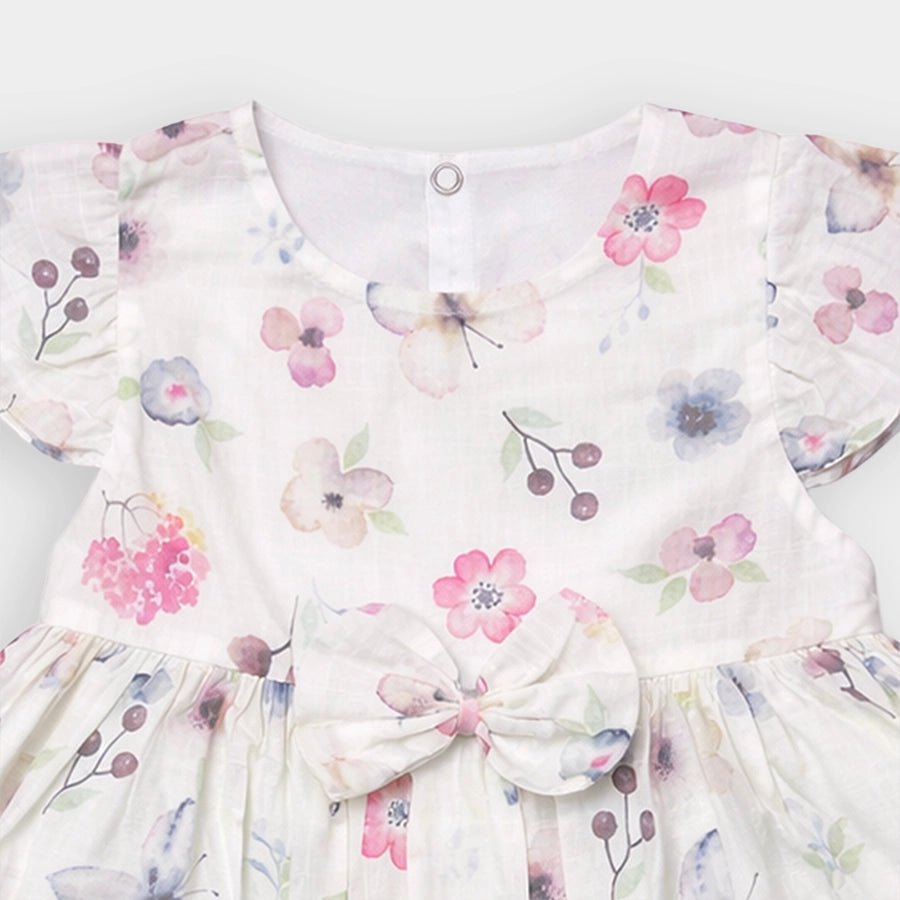 1Pk 100% Cotton Woven Frock Frock 4