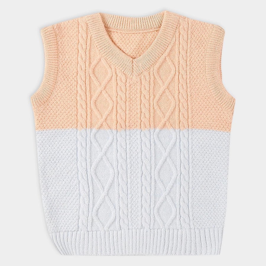 1Pk Blended Cable Knit Sleeveless Sweater Sweater Half Sleeves 2