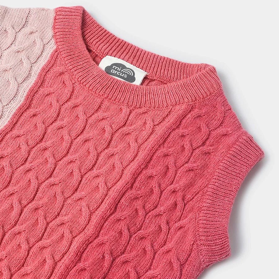 1Pk Blended Cable Knit Sleeveless Sweater Sweater Half Sleeves 5