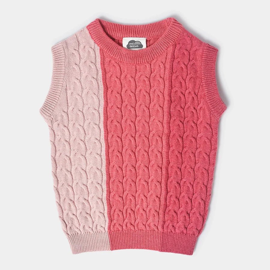 1Pk Blended Cable Knit Sleeveless Sweater Sweater Half Sleeves 2