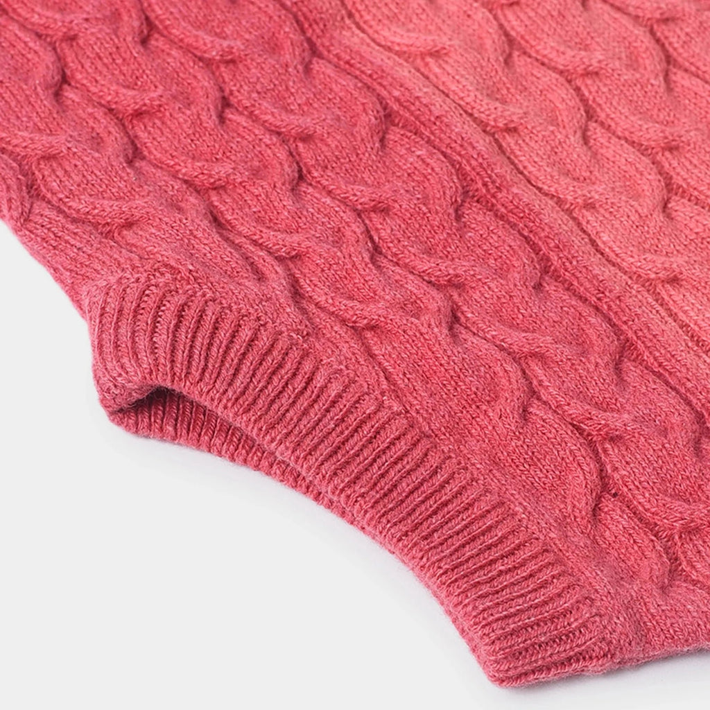 1Pk Blended Cable Knit Sleeveless Sweater Sweater Half Sleeves 7