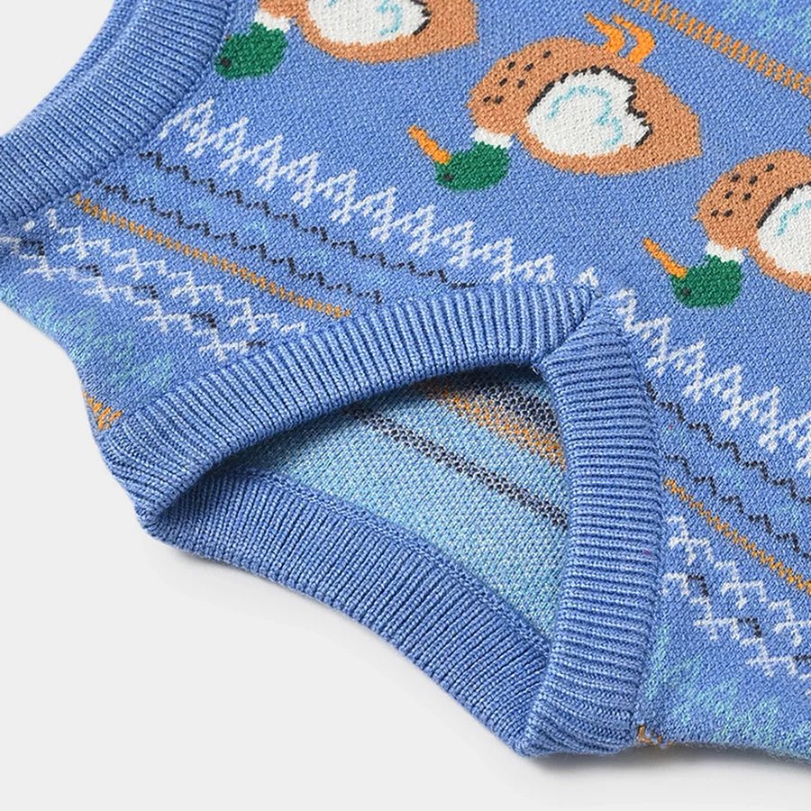 1Pk Blended Jacquard Knit Sleeveless Sweater Sweater Half Sleeves 12