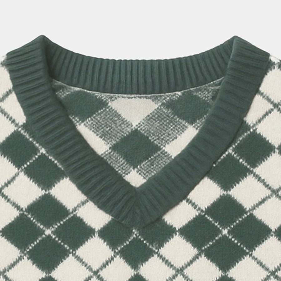 1Pk Blended Jacquard Knit Sleeveless Sweater Sleeveless Sweater 4