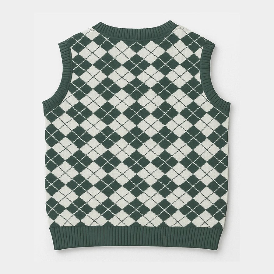 1Pk Blended Jacquard Knit Sleeveless Sweater Sleeveless Sweater 3