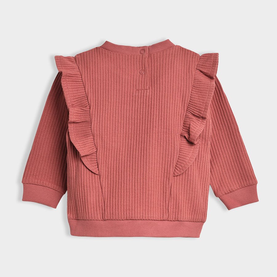 1Pk Blended Waffle Sweatshirt Sweatshirt 3