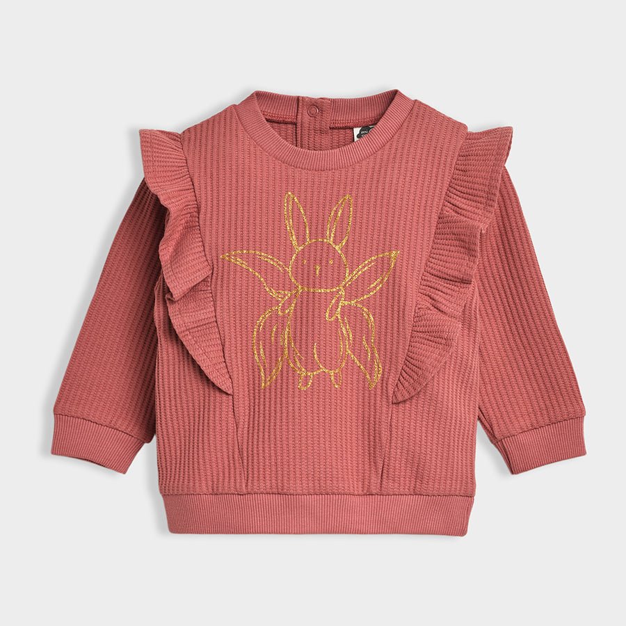 1Pk Blended Waffle Sweatshirt Sweatshirt 1