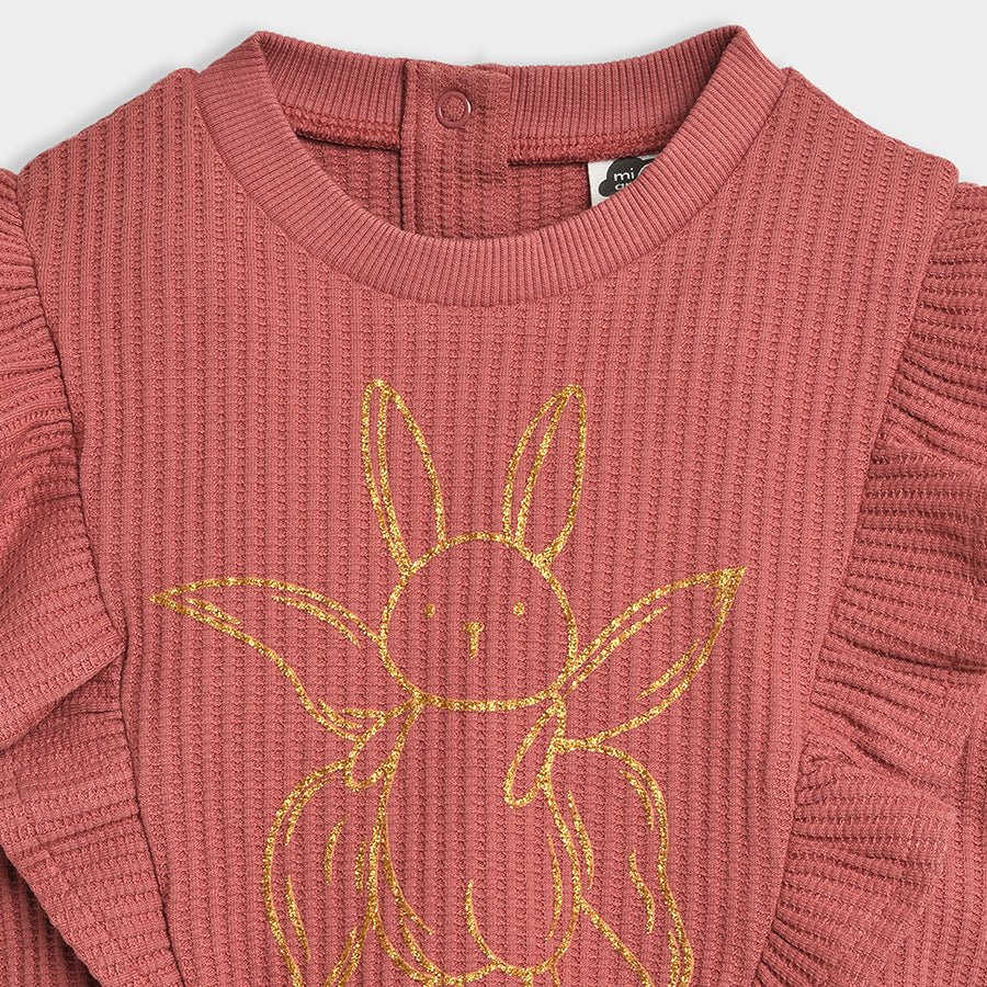 1Pk Blended Waffle Sweatshirt Sweatshirt 4