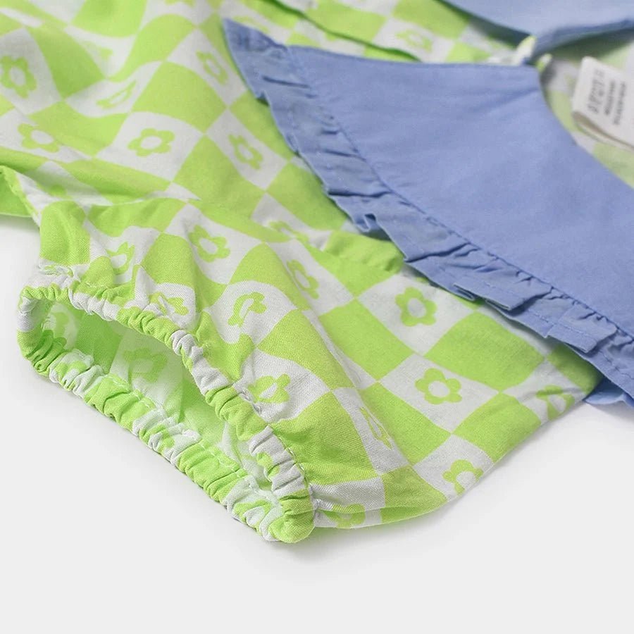 1Pk Cotton Chambray Frock Frock 12