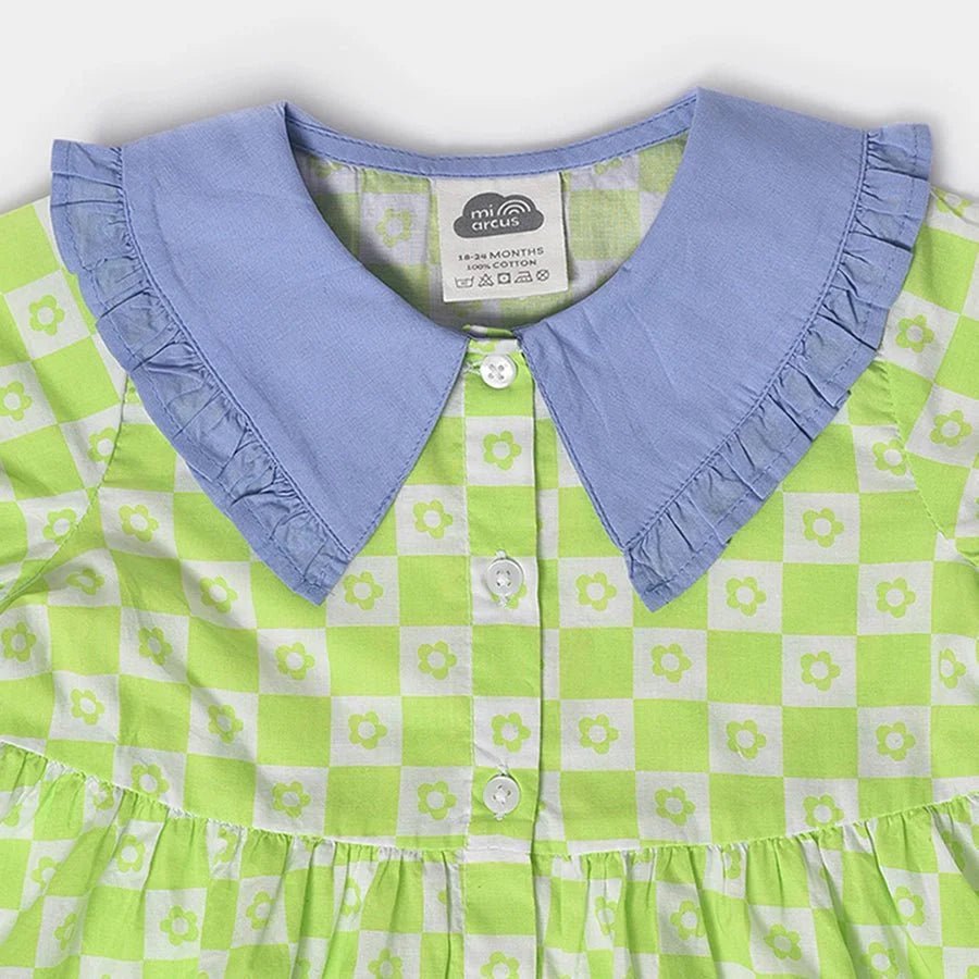 1Pk Cotton Chambray Frock Frock 4