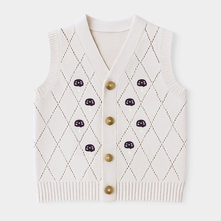1Pk Cotton Pointelle Knit Sleeveless Sweater Sleeveless Sweater 2