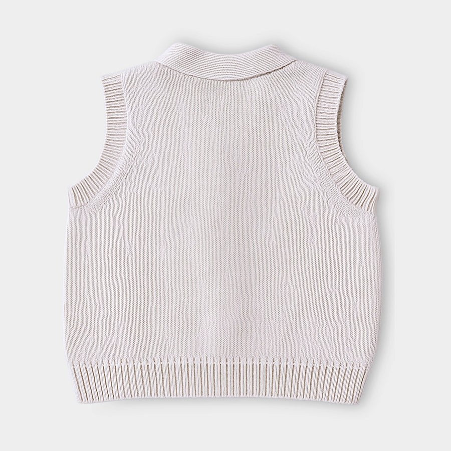 1Pk Cotton Pointelle Knit Sleeveless Sweater Sleeveless Sweater 3